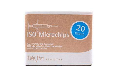 20 Microchips with LIFETIME Registrations Package
